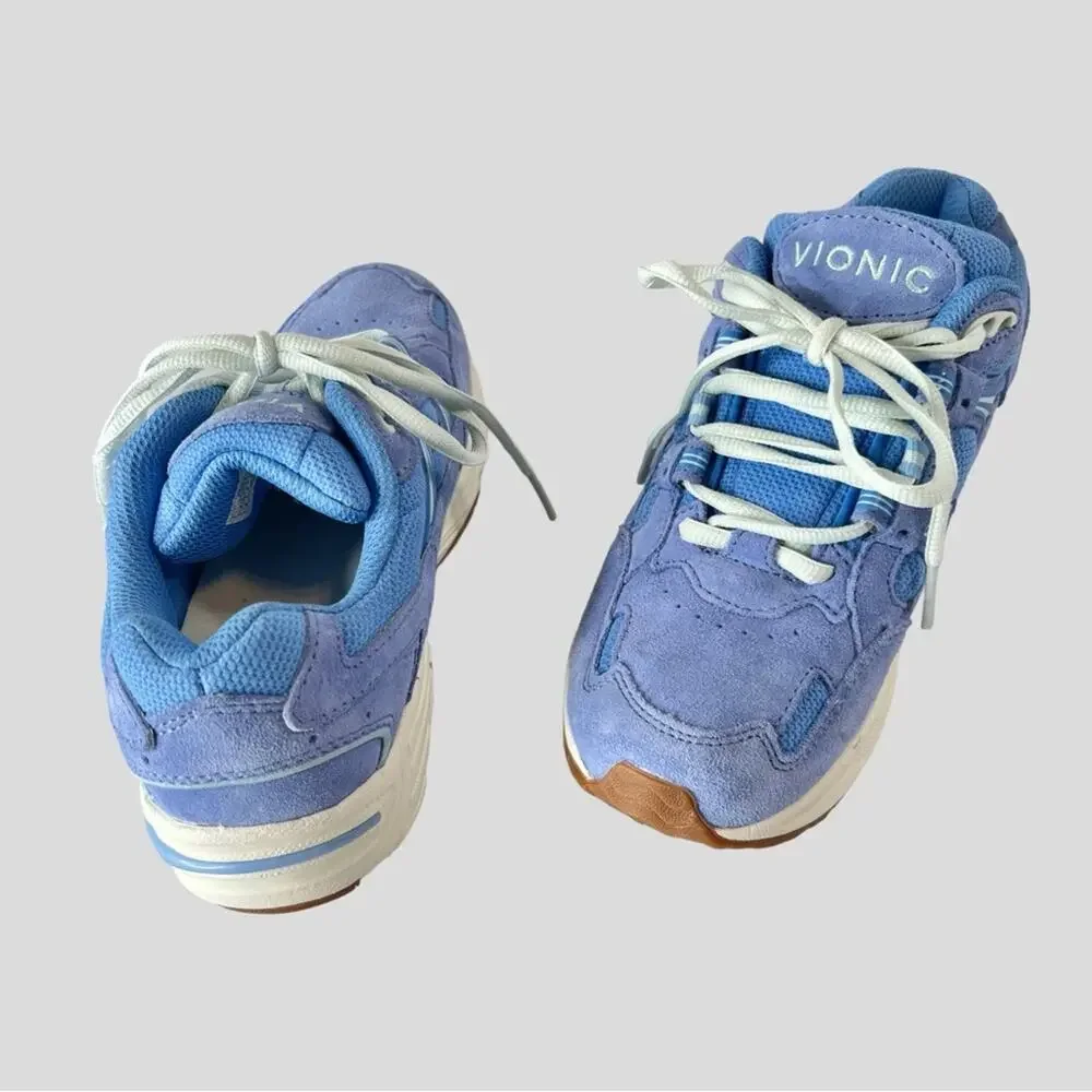 Vionic 23Walk Classic Walking Sneakers Size 5 Blue Azure Suede Arch Support Bio